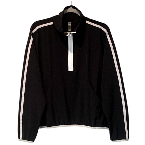 Beyond Yoga Contrast Half Zip Pullover Jacket Black White Women's Large L - Picture 4 of 9